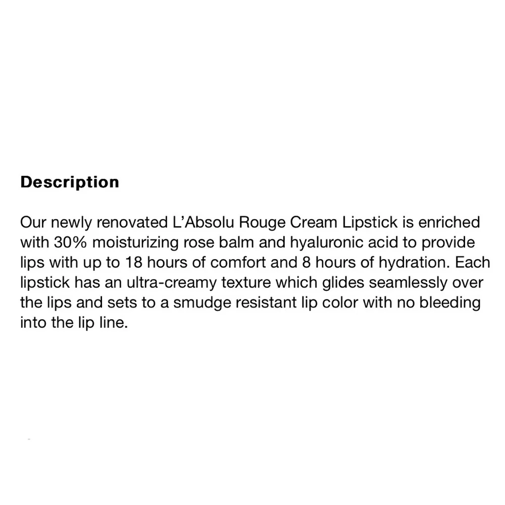 NEW Lancôme L’Absolu Rouge Cream Full Size Lipstick
